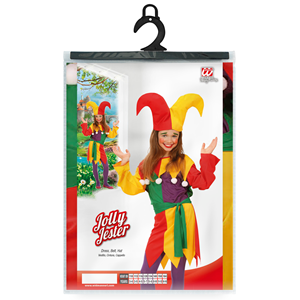 COSTUME VESTITO ABITO TRAVESTIMENTO CARNEVALE HALLOWEEN BAMBINA JOLLY JESTER - 0258