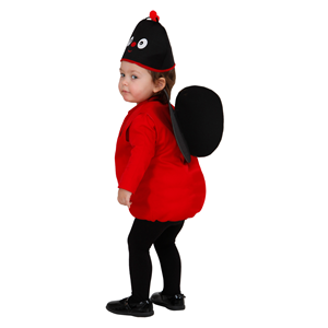 COSTUME VESTITO ABITO TRAVESTIMENTO CARNEVALE BAMBINA COCCINELLA LADYBUG - 1892L