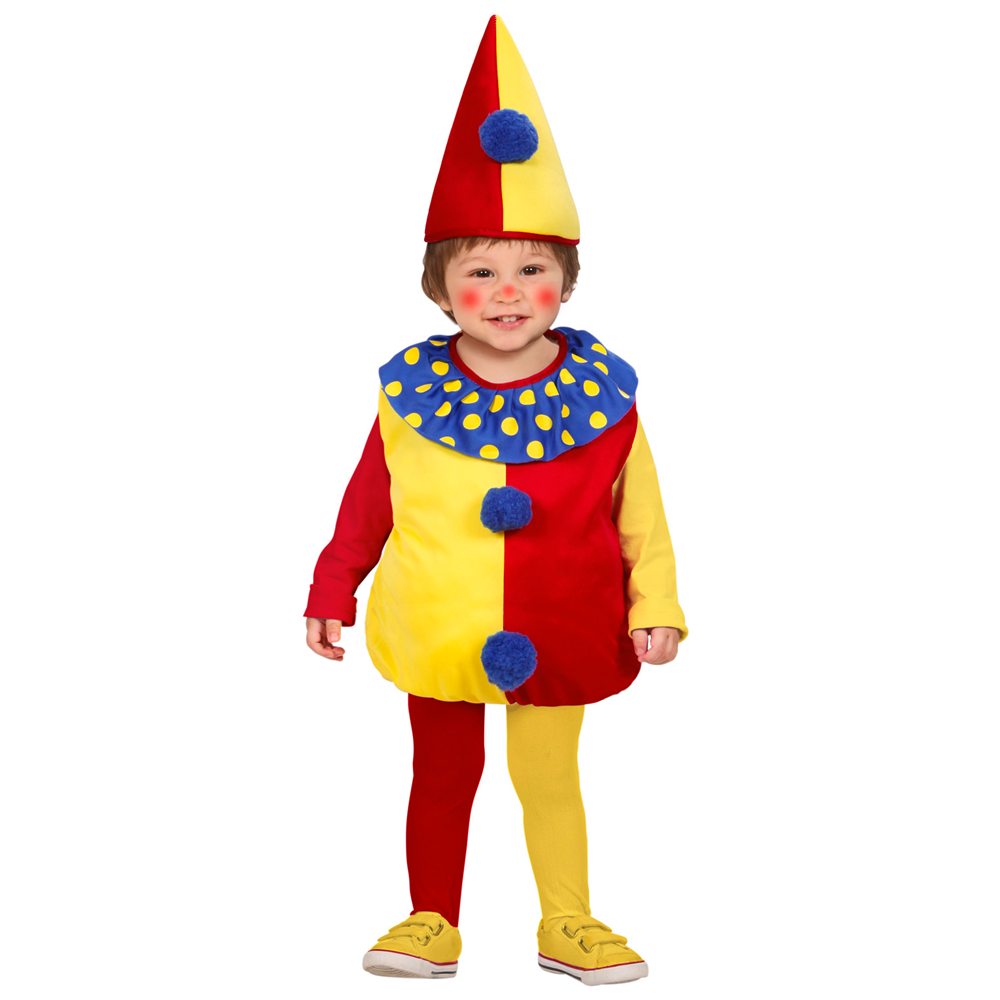COSTUME VESTITO ABITO TRAVESTIMENTO CARNEVALE HALLOWEEN COSPLAY BAMBINA PAGLIACCIO - 1900C