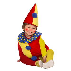 COSTUME VESTITO ABITO TRAVESTIMENTO CARNEVALE HALLOWEEN COSPLAY BAMBINA PAGLIACCIO - 1900C