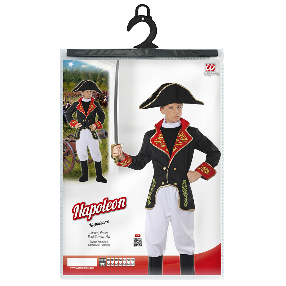 COSTUME VESTITO ABITO TRAVESTIMENTO CARNEVALE HALLOWEEN COSPLAY BAMBINO NAPOLEONE - 0291