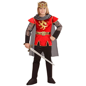 VESTITO CARNEVALE + ACCESSORI RE ARTÙ COSTUME SPADA ANTICA CON FODERO 4/5 ANNI TRAVESTIMENTO - 0549+86244