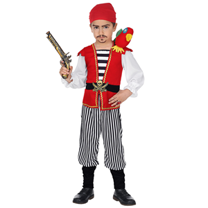 COSTUME VESTITO ABITO TRAVESTIMENTO CARNEVALE HALLOWEEN COSPLAY BAMBINO PIRATA - 0697