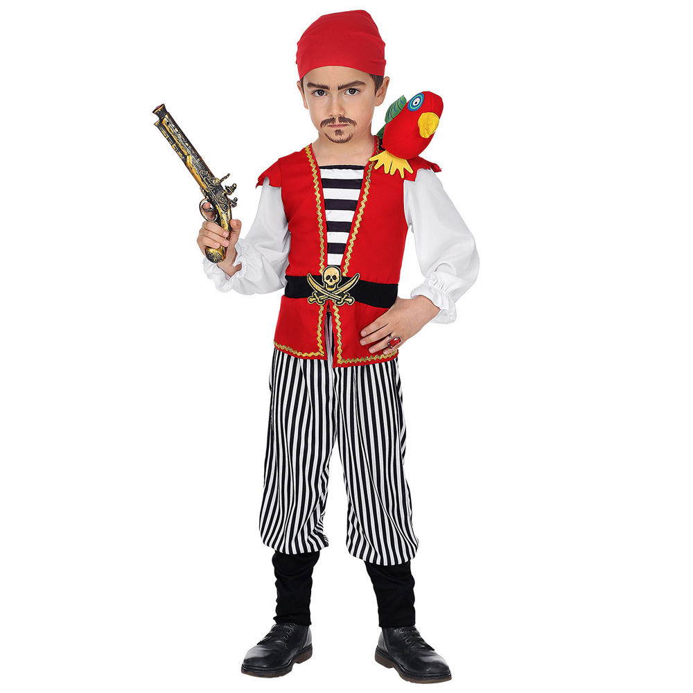 COSTUME VESTITO ABITO TRAVESTIMENTO CARNEVALE HALLOWEEN COSPLAY BAMBINO PIRATA - 0697