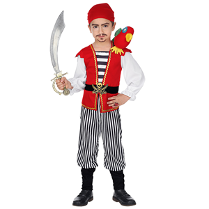COSTUME VESTITO ABITO TRAVESTIMENTO CARNEVALE HALLOWEEN COSPLAY BAMBINO PIRATA - 0697