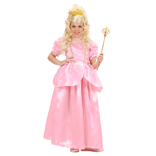COSTUME VESTITO ABITO TRAVESTIMENTO CARNEVALE HALLOWEEN COSPLAY BAMBINA PRINCIPESSA ROSA - 1276