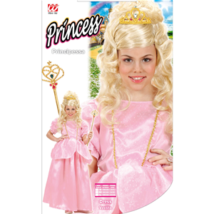 COSTUME VESTITO ABITO TRAVESTIMENTO CARNEVALE HALLOWEEN COSPLAY BAMBINA PRINCIPESSA ROSA - 1276