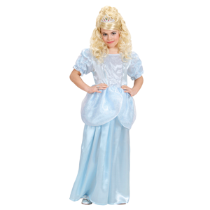 COSTUME VESTITO ABITO TRAVESTIMENTO CARNEVALE HALLOWEEN COSPLAY BAMBINA PRINCIPESSA AZZURRA - 1279