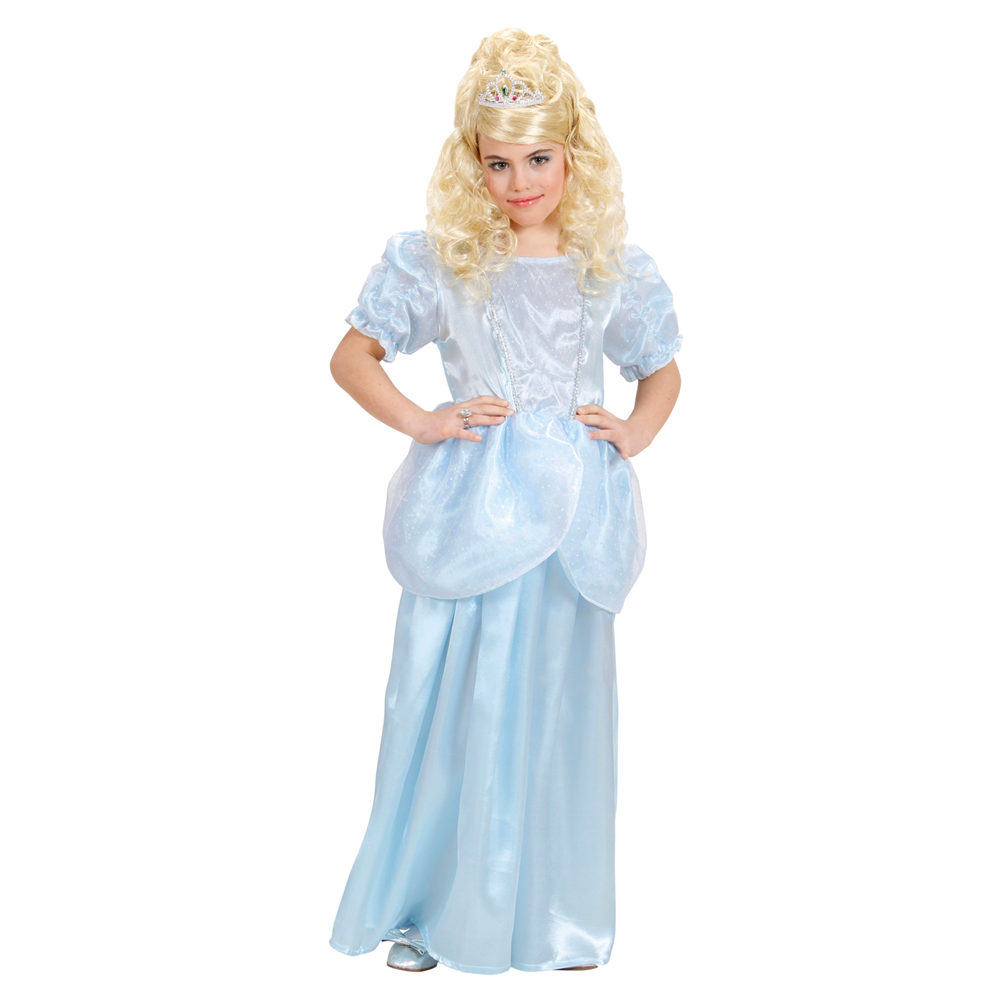 COSTUME VESTITO ABITO TRAVESTIMENTO CARNEVALE HALLOWEEN COSPLAY BAMBINA PRINCIPESSA AZZURRA - 1279