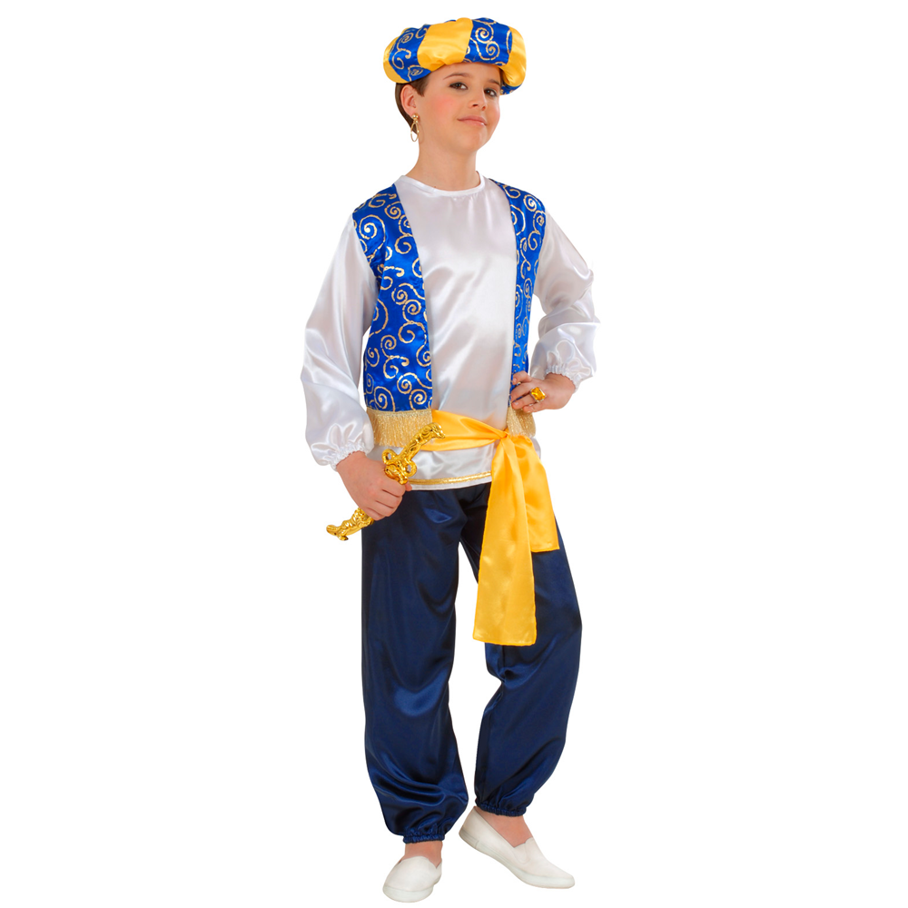 COSTUME VESTITO ABITO TRAVESTIMENTO CARNEVALE HALLOWEEN COSPLAY BAMBINO PRINCIPE ARABO - 5539