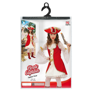 VESTITO CARNEVALE + ACCESSORI CAPITANO PIRATA VESTITO CAPPELLO SCIABOLA 5/7 ANNI TRAVESTIMENTO - 5879+7006A