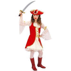 VESTITO CARNEVALE + ACCESSORI CAPITANO PIRATA VESTITO CAPPELLO SCIABOLA 5/7 ANNI TRAVESTIMENTO - 5879+7006A
