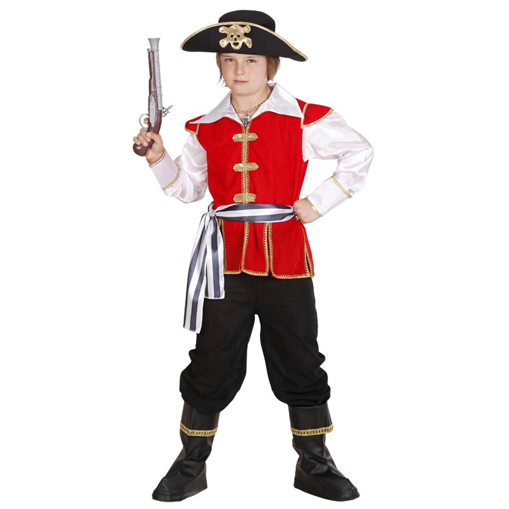 COSTUME VESTITO ABITO TRAVESTIMENTO CARNEVALE HALLOWEEN COSPLAY BAMBINO CAPITANO PIRATA - 7454