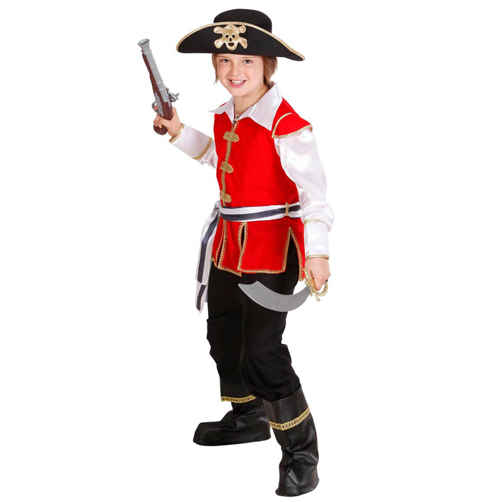 COSTUME VESTITO ABITO TRAVESTIMENTO CARNEVALE HALLOWEEN COSPLAY BAMBINO CAPITANO PIRATA - 7454