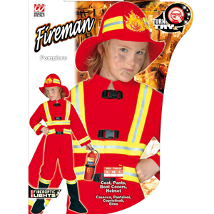 COSTUME VESTITO ABITO TRAVESTIMENTO CARNEVALE HALLOWEEN COSPLAY BAMBINO POMPIERE - 5570