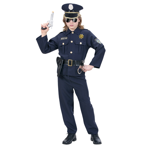 COSTUME VESTITO ABITO TRAVESTIMENTO CARNEVALE HALLOWEEN COSPLAY BAMBINO POLIZIOTTO - 7316