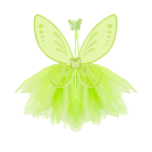 SET FATINA MAGICA ALI GONNA BACCHETTA - ACCESSORI ABITO VESTITO TRAVESTIMENTO CARNEVALE BAMBINA