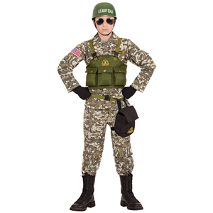 VESTITO CARNEVALE + ACCESSORI SOLDATO NAVY SEALS COSTUME ELMO FUCILE D'ASSALTO 11/13 ANNI TRAVESTIMENTO - 9684+7084M