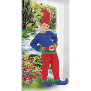 COSTUME VESTITO ABITO TRAVESTIMENTO CARNEVALE BAMBINA GNOMO - 4374W/C