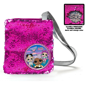 BORSA PASSEGGIO PAILLETTES REVERSIBILI GIRABRILLA LOL SURPRISE CM. 24X20 - B99212MC
