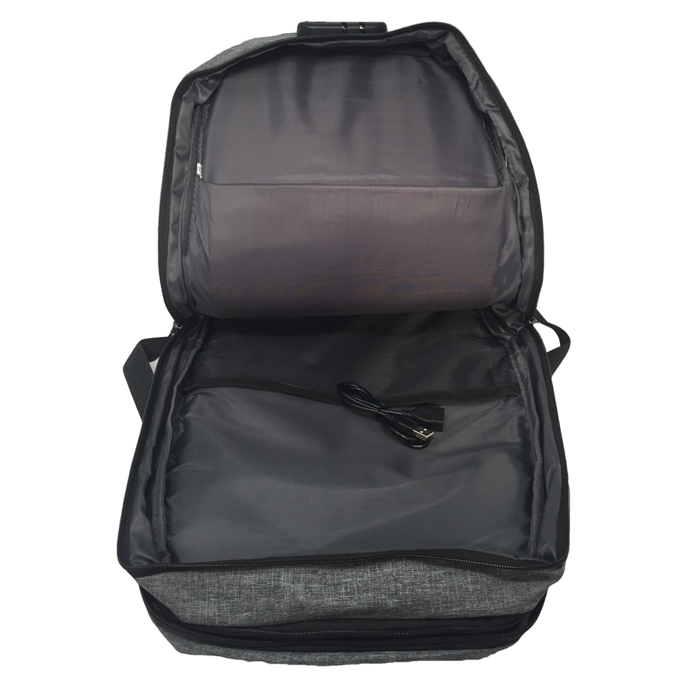 ZAINO PC PORTA NOTEBOOK BORSA ANTIRAPINA LAVORO VIAGGIO CON USB CM. 42 - AST9800
