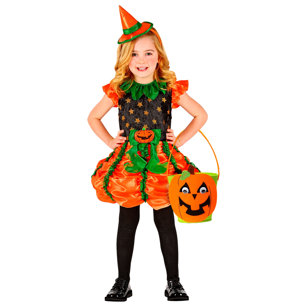 CESTINO BORSETTA DOLCETTO O SCHERZETTO ZUCCA - ACCESSORI HALLOWEEN CARNEVALE COSPLAY BAMBINA - 01345