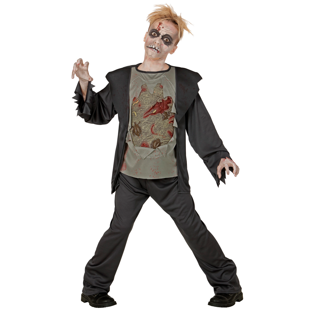 COSTUME VESTITO ABITO TRAVESTIMENTO CARNEVALE HALLOWEEN COSPLAY BAMBINO ZOMBIE - 0729