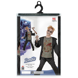 COSTUME VESTITO ABITO TRAVESTIMENTO CARNEVALE HALLOWEEN COSPLAY BAMBINO ZOMBIE - 0729