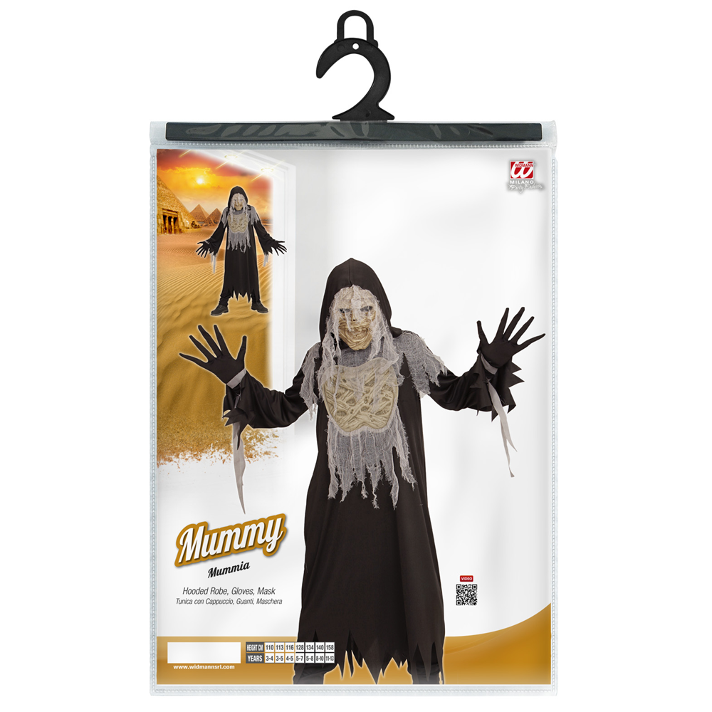 COSTUME VESTITO ABITO TRAVESTIMENTO CARNEVALE HALLOWEEN COSPLAY BAMBINO MUMMIA - 0785