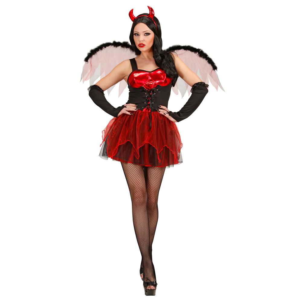 COSTUME VESTITO ABITO TRAVESTIMENTO CARNEVALE HALLOWEEN COSPLAY ADULTO - DIAVOLESSA - 8983