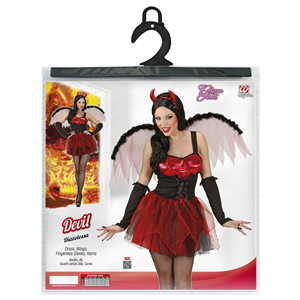 COSTUME VESTITO ABITO TRAVESTIMENTO CARNEVALE HALLOWEEN COSPLAY ADULTO - DIAVOLESSA - 8983