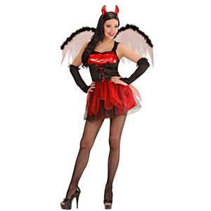 COSTUME VESTITO ABITO TRAVESTIMENTO CARNEVALE HALLOWEEN COSPLAY ADULTO - DIAVOLESSA - 8983