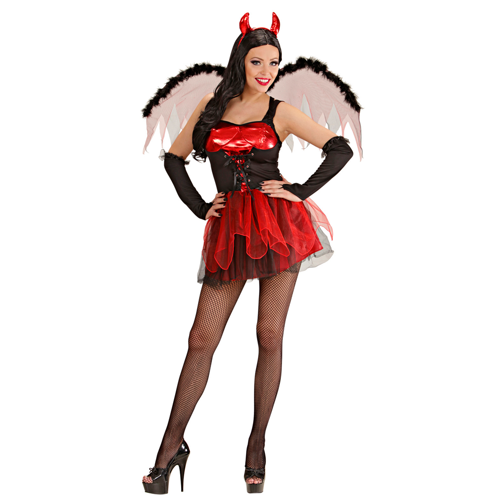 COSTUME VESTITO ABITO TRAVESTIMENTO CARNEVALE HALLOWEEN COSPLAY ADULTO - DIAVOLESSA - 8983