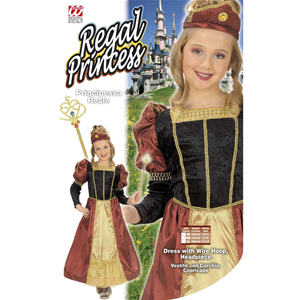 COSTUME VESTITO ABITO TRAVESTIMENTO CARNEVALE BAMBINA PRINCIPESSA REALE - 5867
