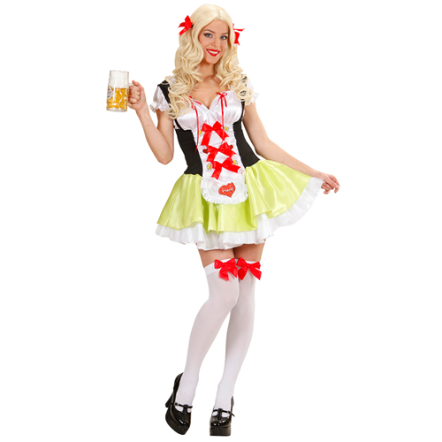COSTUME VESTITO ABITO TRAVESTIMENTO CARNEVALE HALLOWEEN COSPLAY DONNA ADULTO - CAMERIERA BAVARESE - 7624