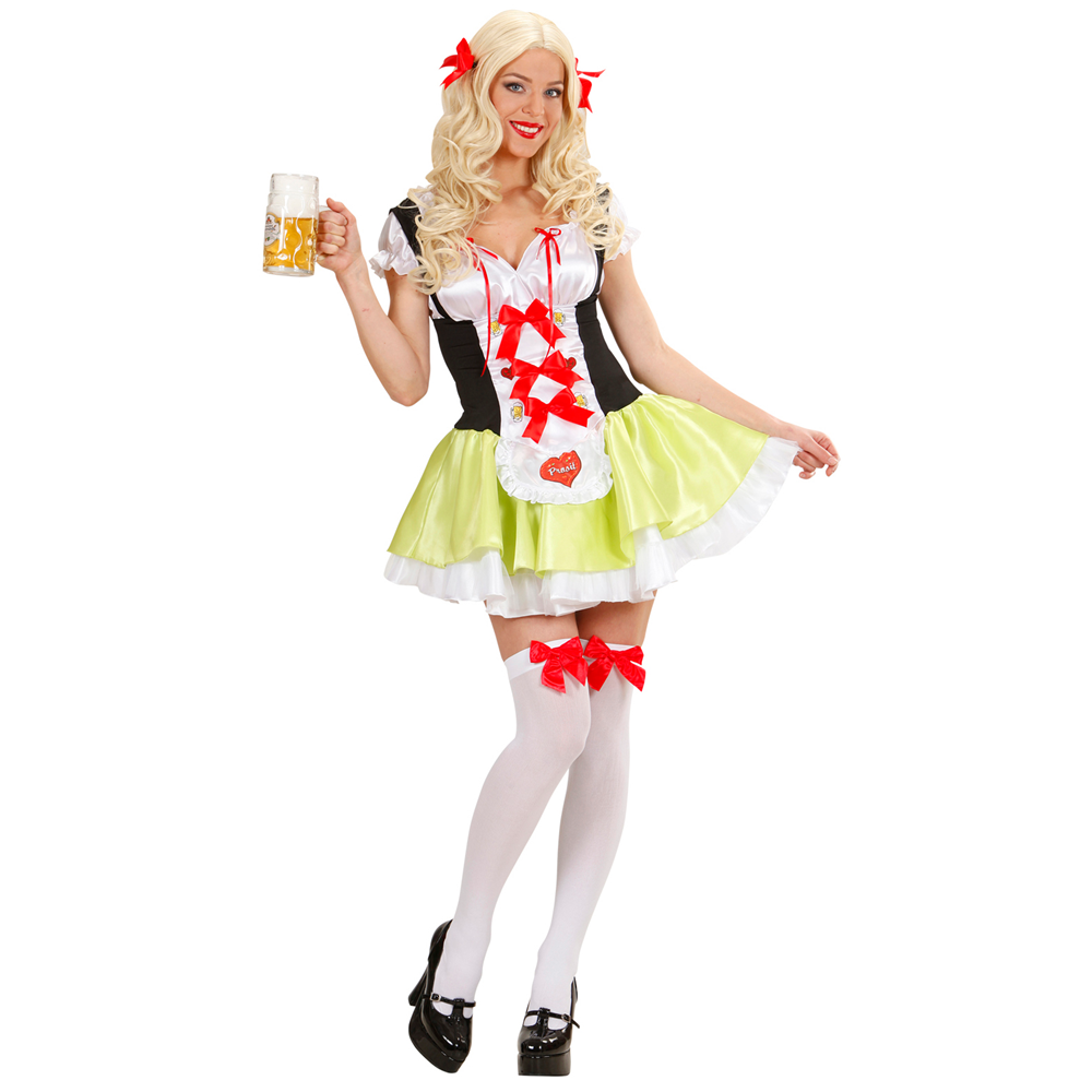 COSTUME VESTITO ABITO TRAVESTIMENTO CARNEVALE HALLOWEEN COSPLAY DONNA ADULTO - CAMERIERA BAVARESE - 7624