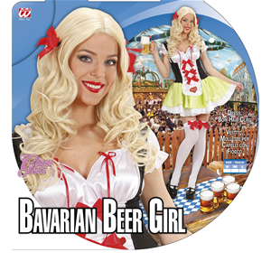 COSTUME VESTITO ABITO TRAVESTIMENTO CARNEVALE HALLOWEEN COSPLAY DONNA ADULTO - CAMERIERA BAVARESE - 7624