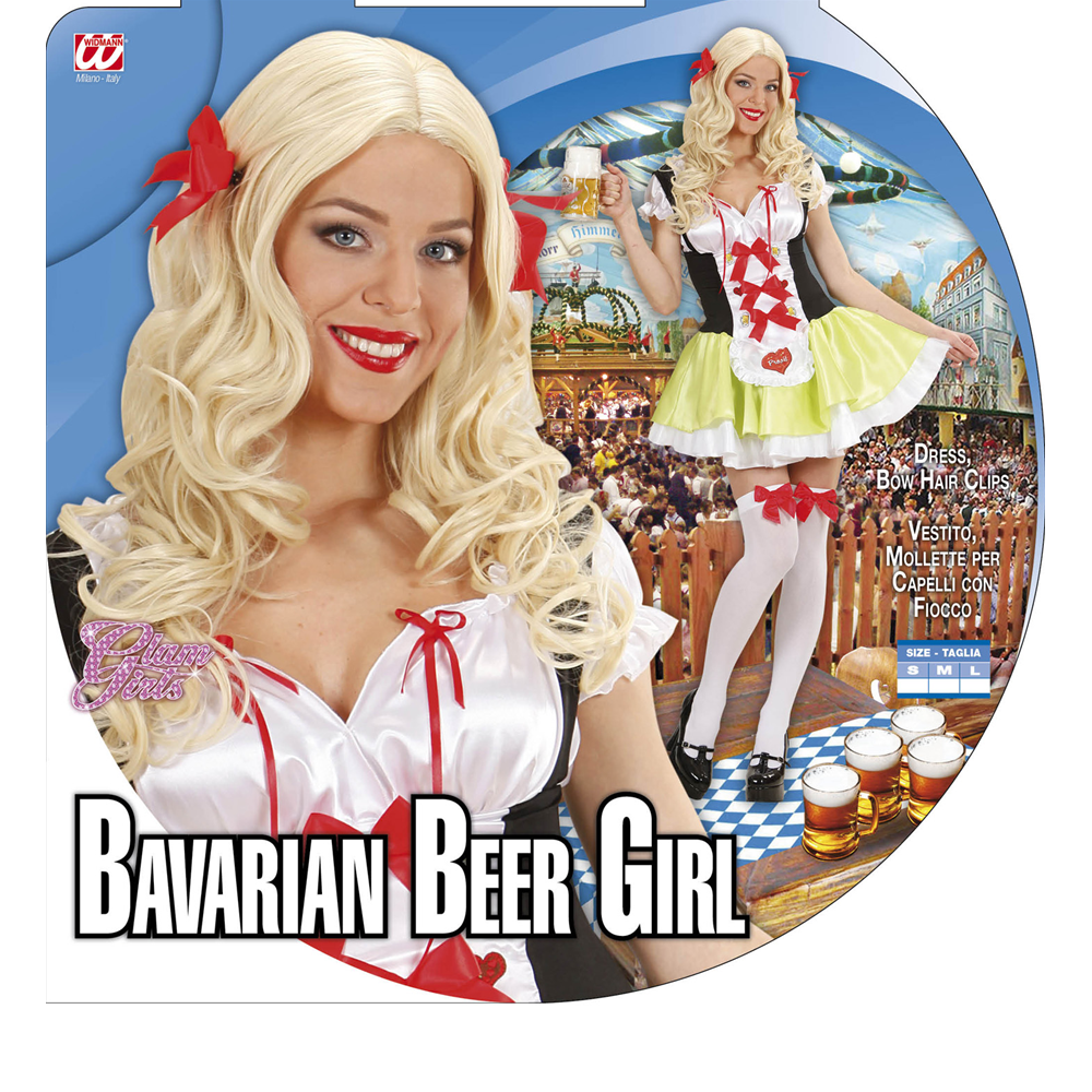 COSTUME VESTITO ABITO TRAVESTIMENTO CARNEVALE HALLOWEEN COSPLAY DONNA ADULTO - CAMERIERA BAVARESE - 7624