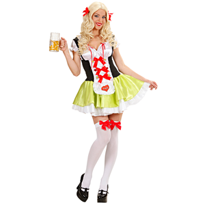 COSTUME VESTITO ABITO TRAVESTIMENTO CARNEVALE HALLOWEEN COSPLAY DONNA ADULTO - CAMERIERA BAVARESE - 7624