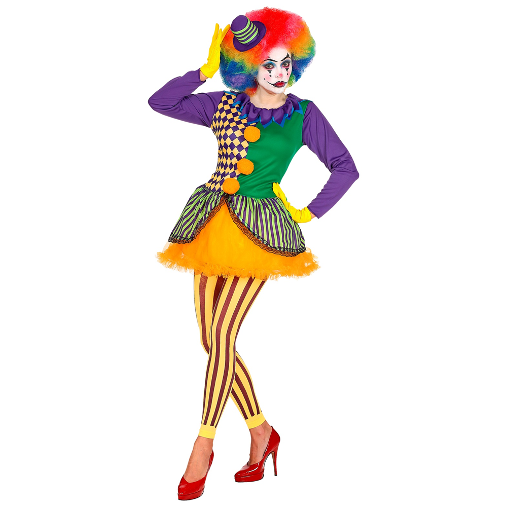 COSTUME VESTITO ABITO TRAVESTIMENTO CARNEVALE HALLOWEEN COSPLAY ADULTO EVIL JOKER - DONNA - 0285