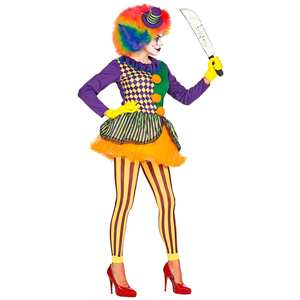 COSTUME VESTITO ABITO TRAVESTIMENTO CARNEVALE HALLOWEEN COSPLAY ADULTO EVIL JOKER - DONNA - 0285