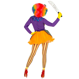 COSTUME VESTITO ABITO TRAVESTIMENTO CARNEVALE HALLOWEEN COSPLAY ADULTO EVIL JOKER - DONNA - 0285