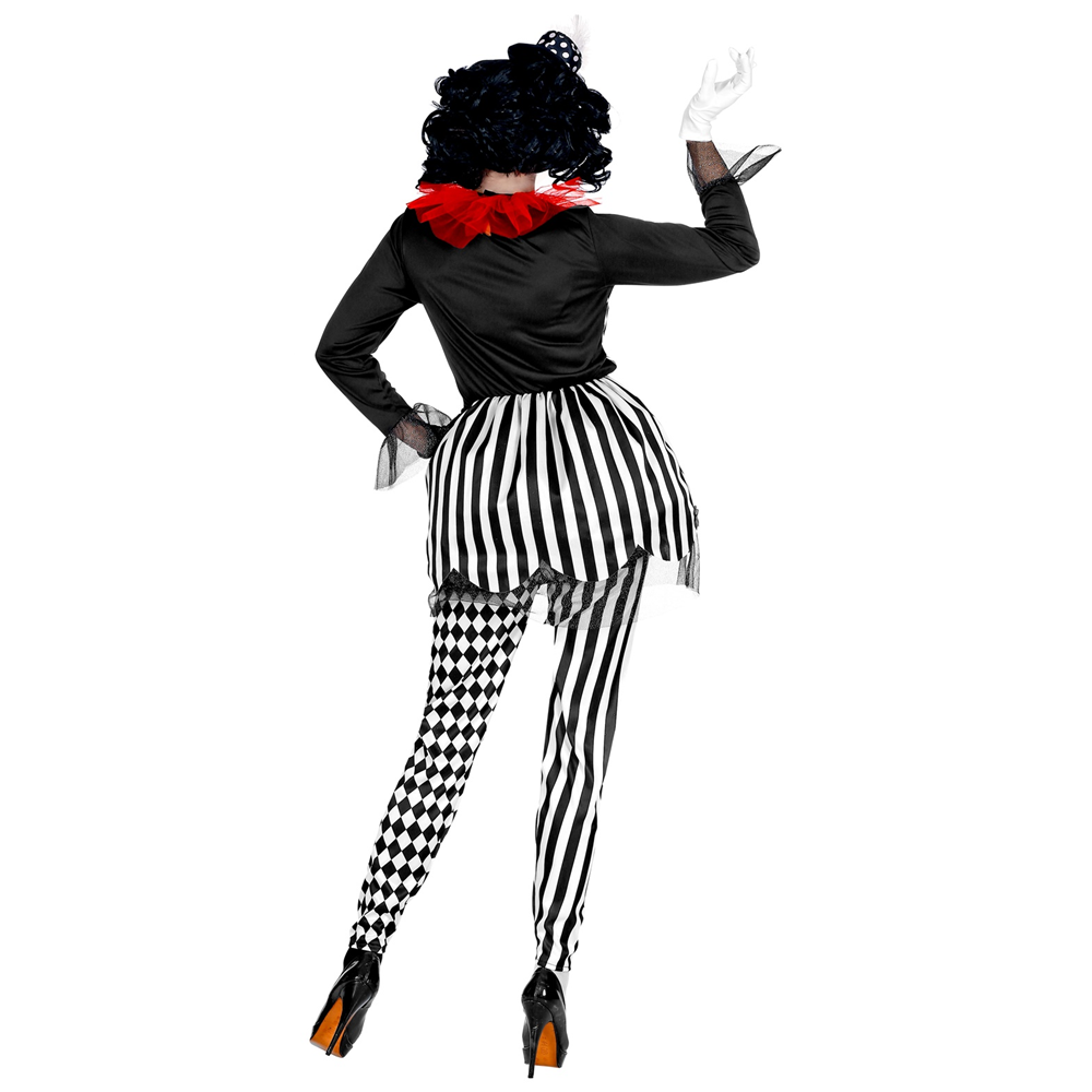 COSTUME VESTITO ABITO TRAVESTIMENTO CARNEVALE HALLOWEEN COSPLAY DONNA ADULTO - ARLECCHINA HORROR - 0800