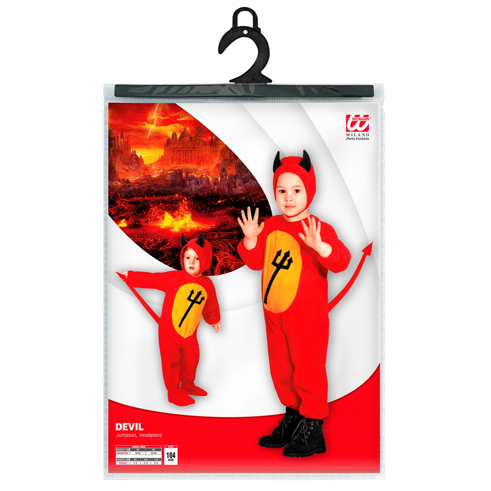 COSTUME VESTITO ABITO TRAVESTIMENTO CARNEVALE BAMBINO - DIAVOLETTO - 3616