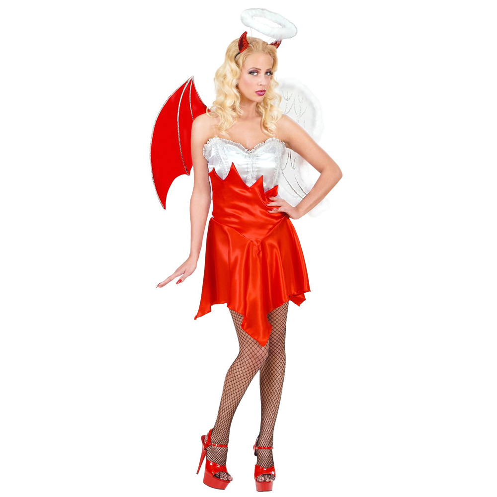 COSTUME VESTITO ABITO TRAVESTIMENTO CARNEVALE HALLOWEEN - PARADISO & INFERNO - COSPLAY ADULTO - DIAVOLESSA - 5608