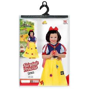 VESTITO CARNEVALE + ACCESSORI PRINCIPESSA DELLE FIABE COSTUME FIOCCO PARRUCCA 2/3 ANNI TRAVESTIMENTO- 1285+00829+1926N