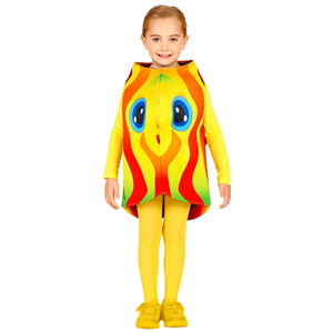 VESTITO CARNEVALE + ACCESSORI PESCE TROPICALE COSTUME TUTA GIALLA TRAVESTIMENTO BAMBINI - 00045+04561