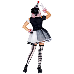 COSTUME VESTITO ABITO TRAVESTIMENTO CARNEVALE COSPLAY ADULTO DONNA - ARLECCHINO - 0951