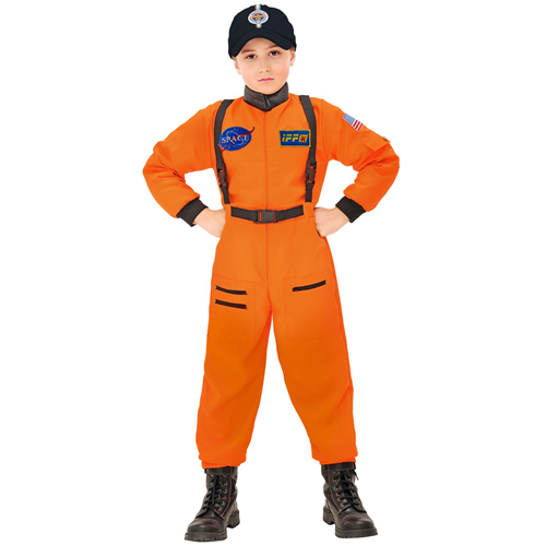 COSTUME VESTITO ABITO TRAVESTIMENTO CARNEVALE COSPLAY BAMBINO - ASTRONAUTA ARANCIONE -  1101