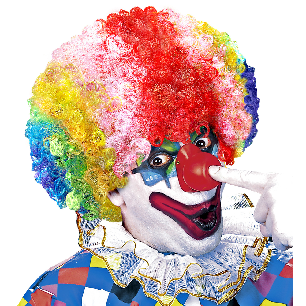 PARRUCCA CLOWN PAGLIACCIO RICCIA ACCESSORI PER ABITO VESTITO TRAVESTIMENTO CARNEVALE BAMBINO